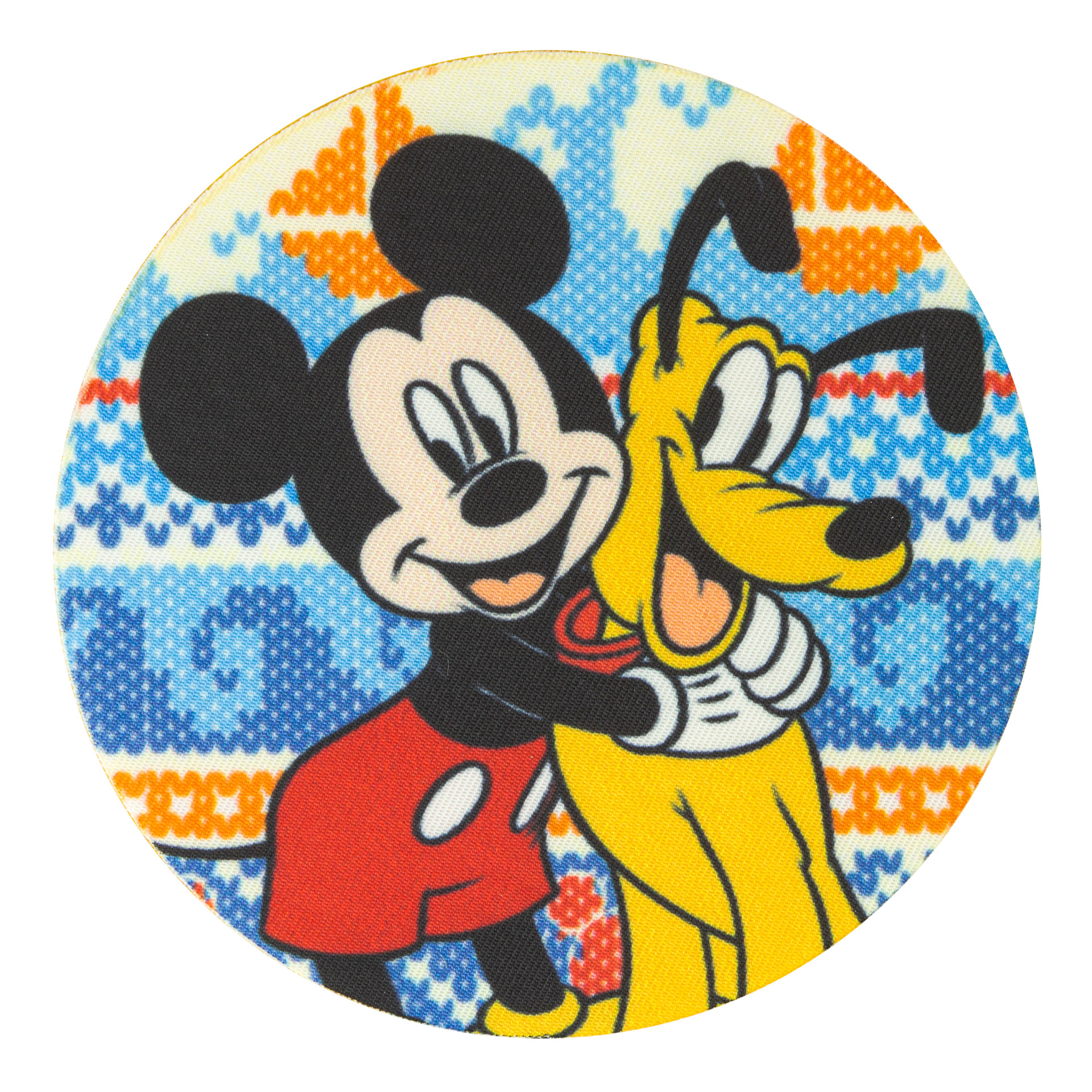 Mickey et Pluto 7,5cm Thermo et autocollant 3B COM